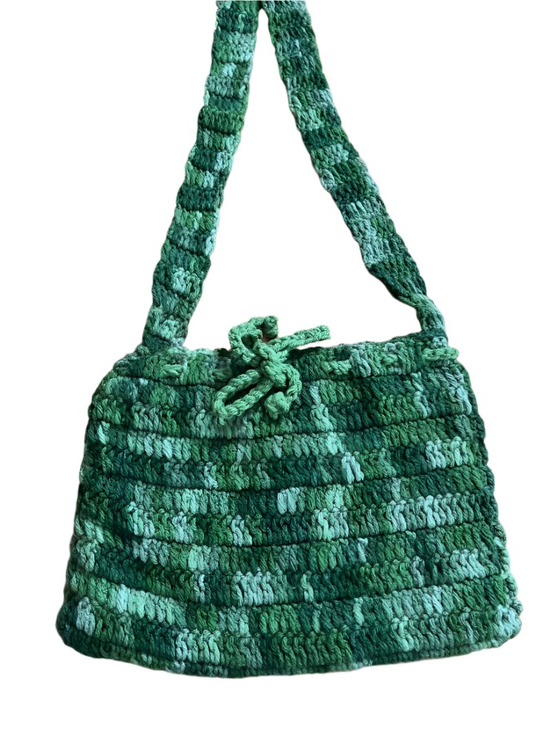 Crochet Hand Bag Forest Green