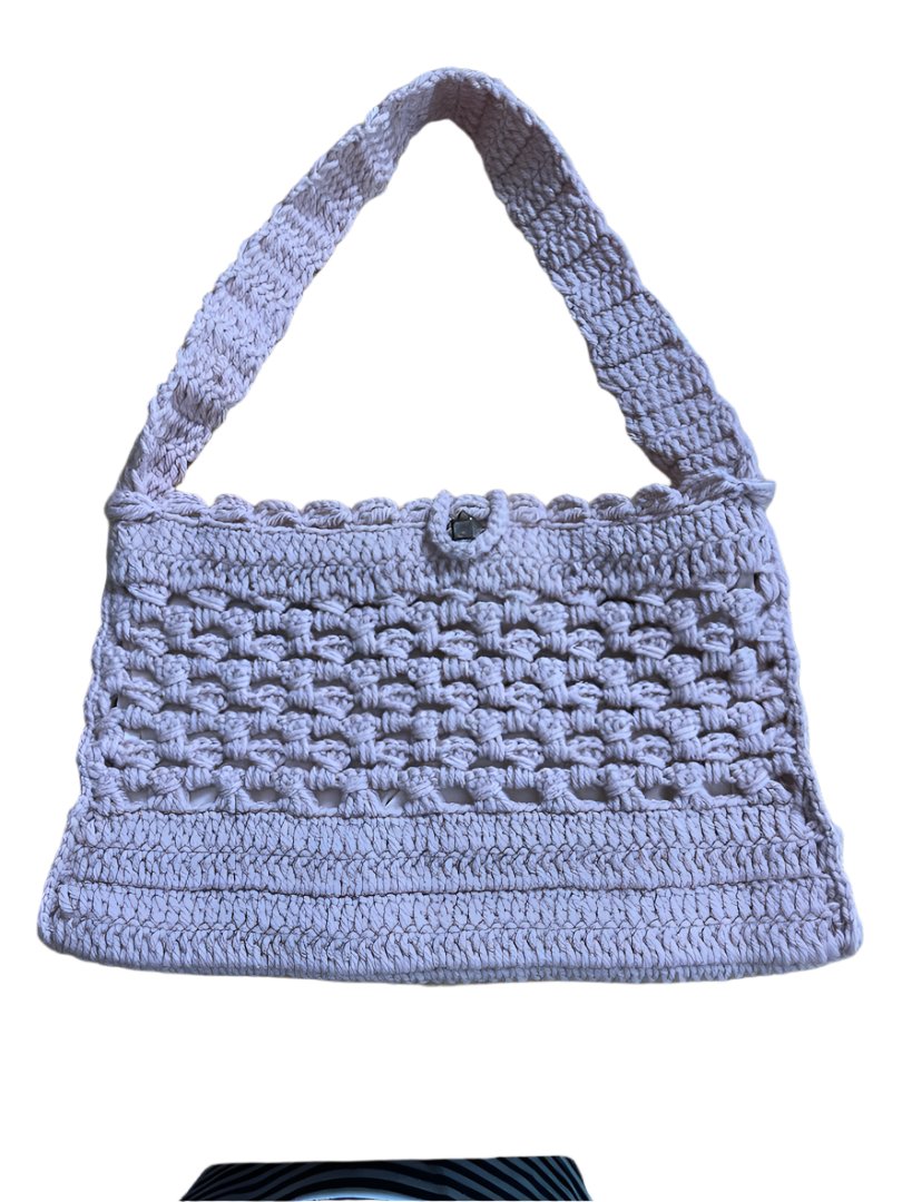 Crochet Hand Bag Large Cherry
