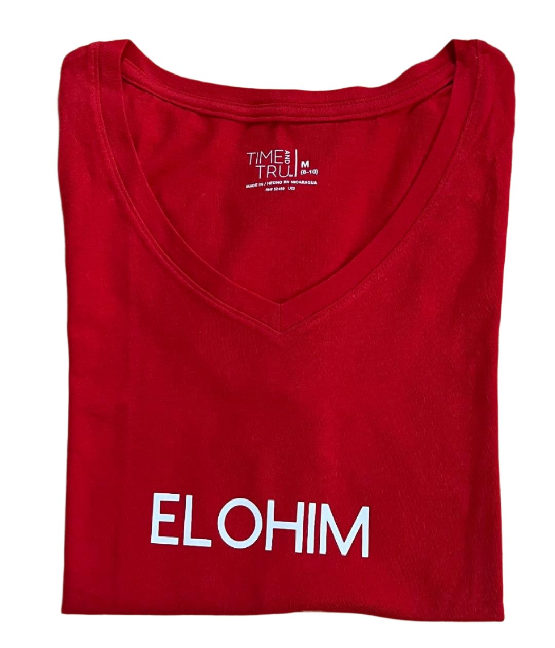 ELOHIM PRINTED IN WHITE