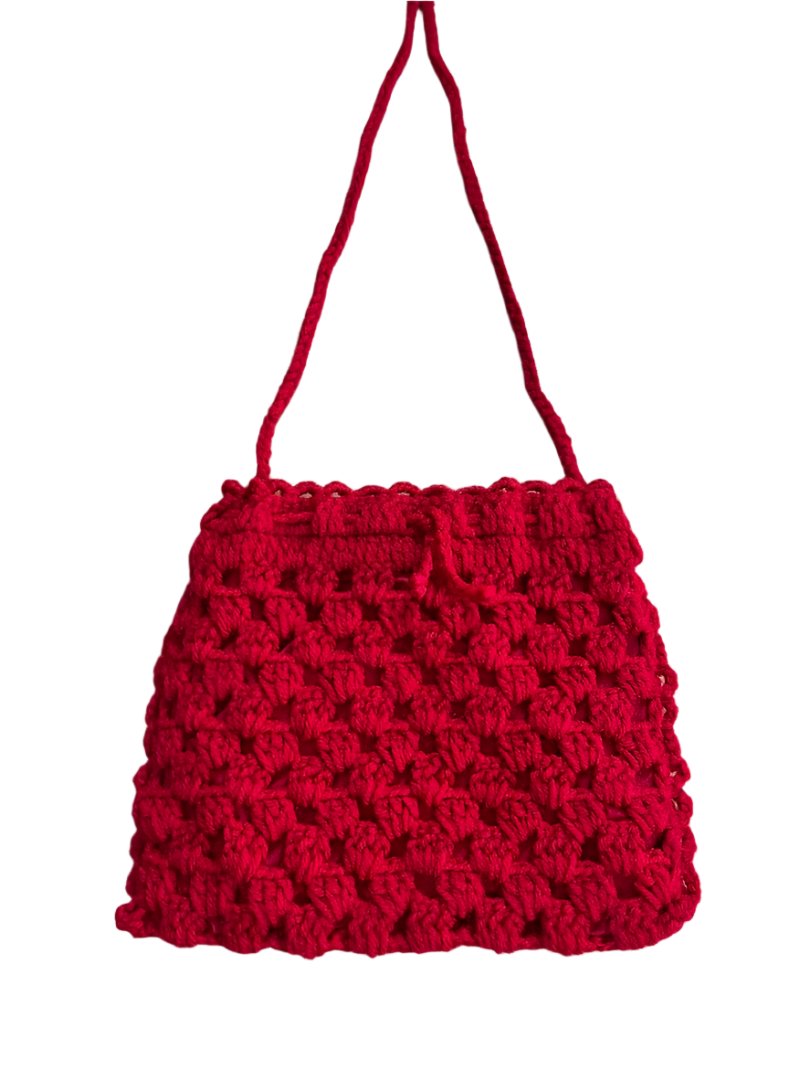 Crochet Crossbody Bag Medium Red