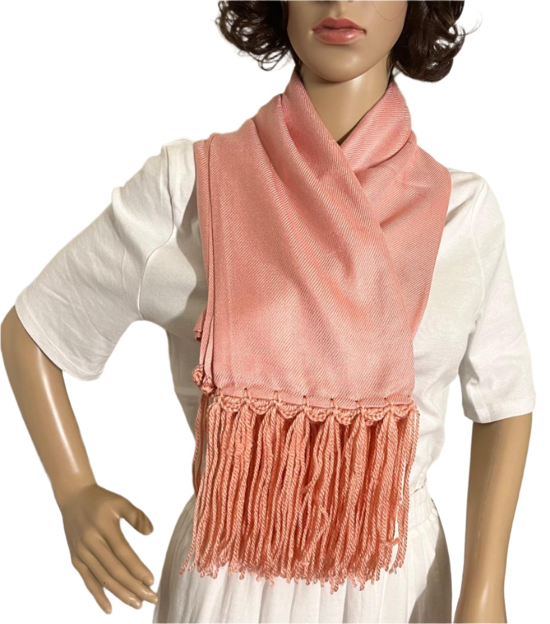 Prayer Scarf Pashminas Salmon Knitted