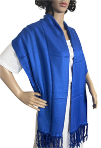 Prayer Scarf Pashminas Royal Blue Knitted