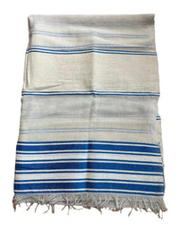 Ethiopian Scarf Blue and White