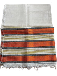 Ethiopian Scarf Orange and white