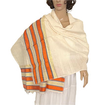 Ethiopian Scarf Orange and white