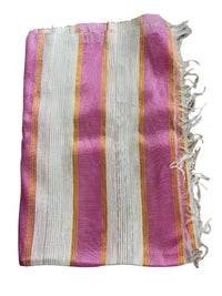 Ethiopian Scarf Pink, Gold and White