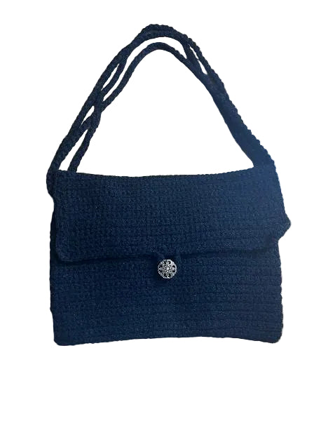 Crochet  Black Hand Bag   1009-10