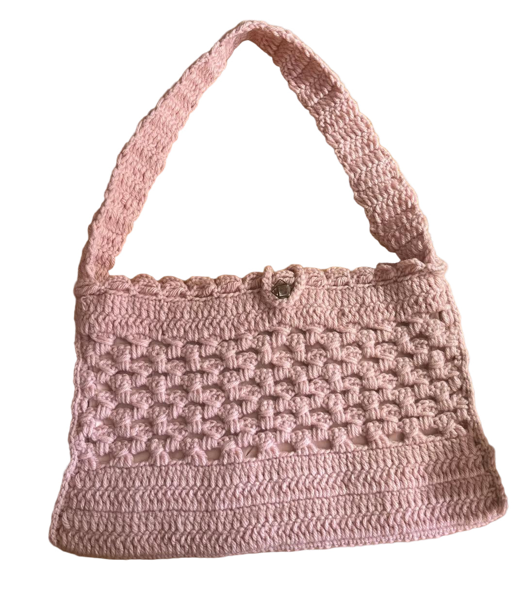 Crochet Hand Bag Large Cherry  1009-12