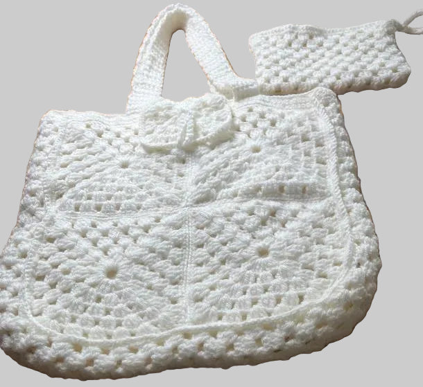 Crochet  White Bag 1009-31