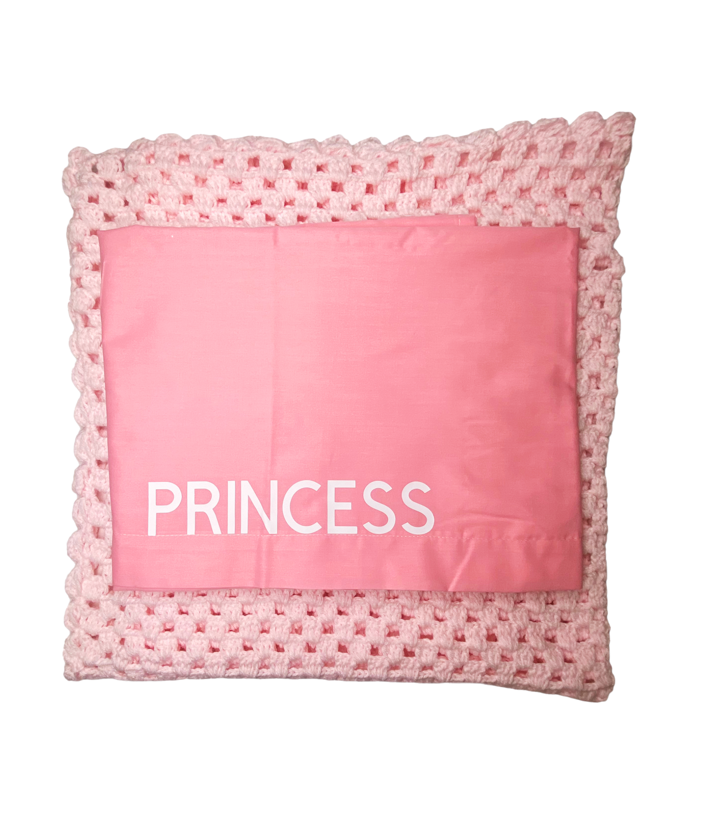 LIGHT Pink Princess Baby Blanket and Sheet