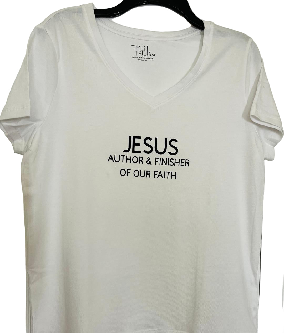 JESUS AUTHOR & FINISHER OF OUR FAITH PRINTED IN BLACK