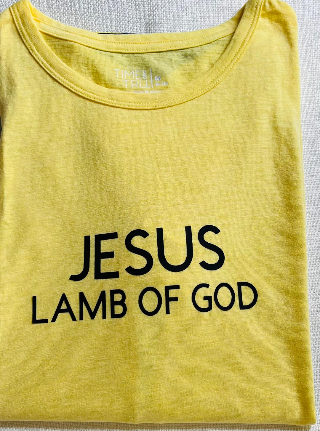 JESUS LAMB OF GOD PRINTED IN BLACK