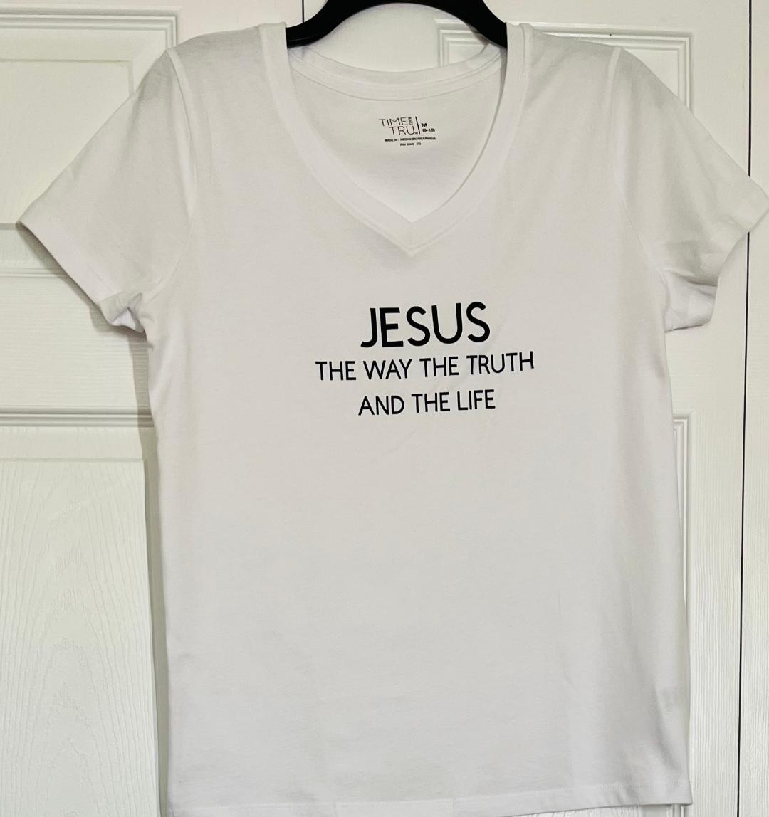 JESUS THE TRUE THE WAY AND THE LIFE PRINTED IN BLACK