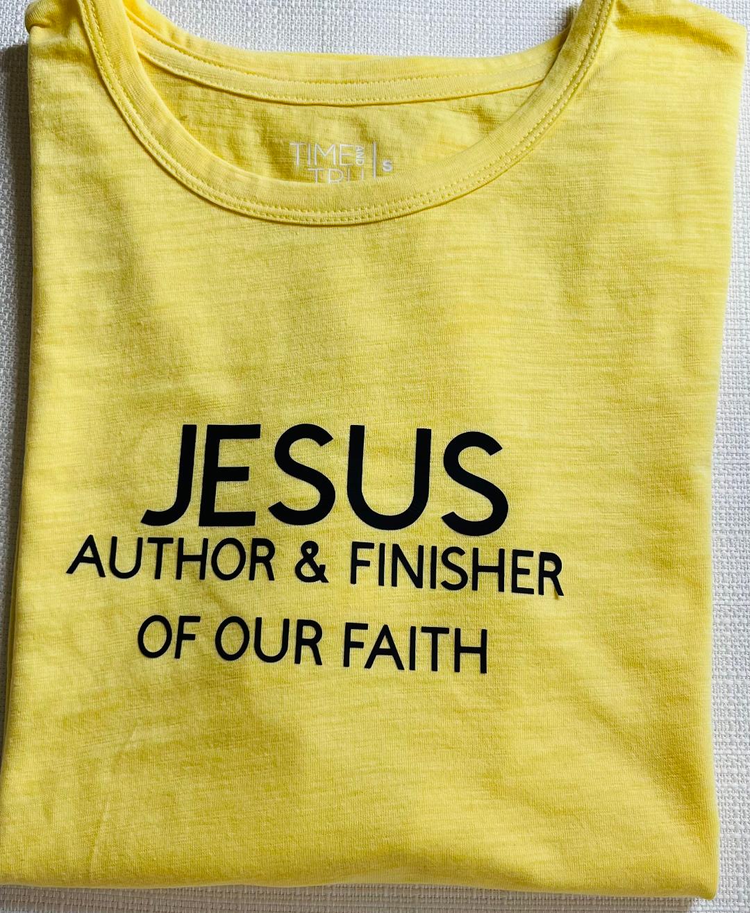 JESUS AUTHOR & FINISHER OF OUR FAITH PRINTED IN BLACK