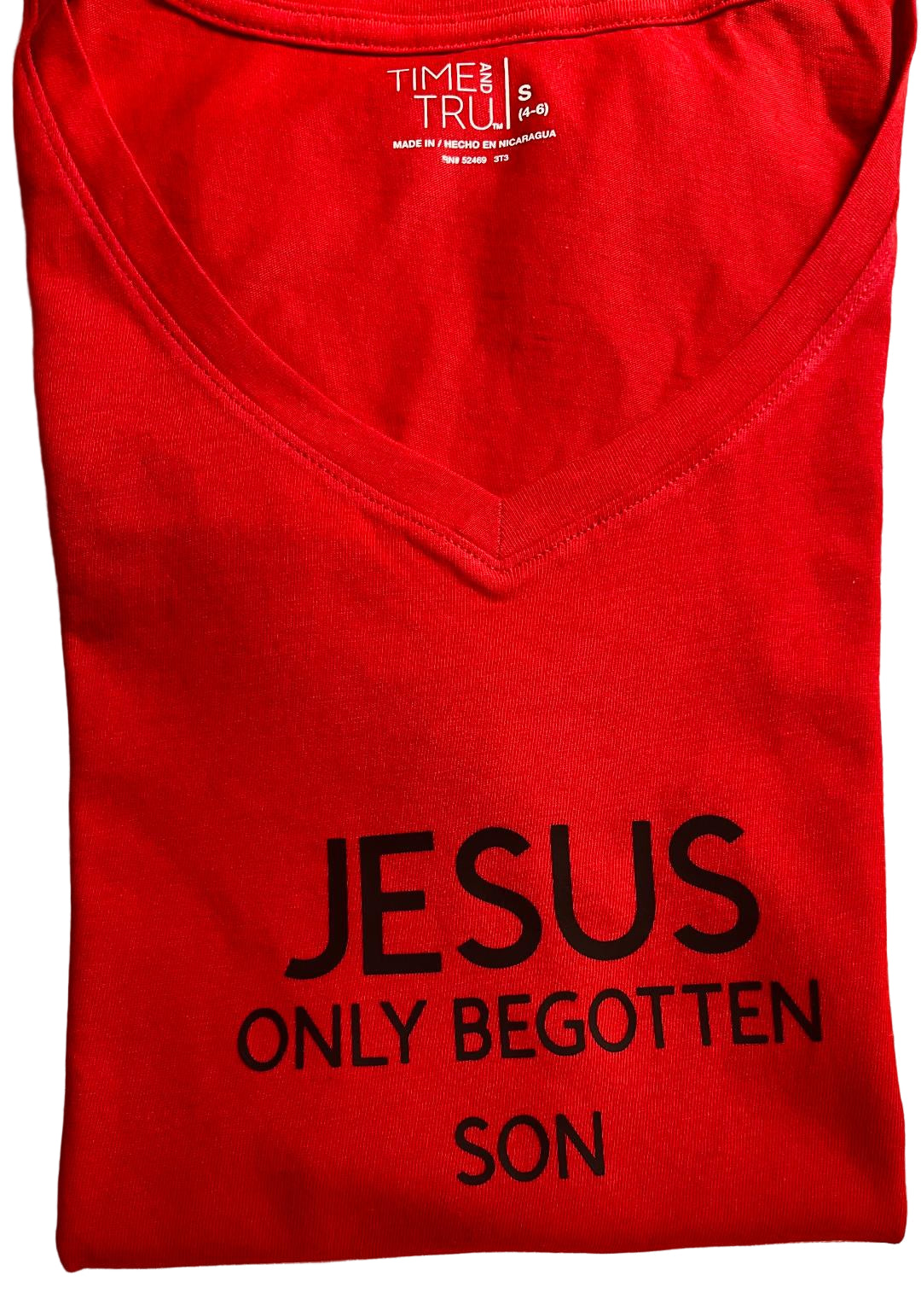 JESUS THE ONLY BEGOTTON SON PRITED IN BLACK