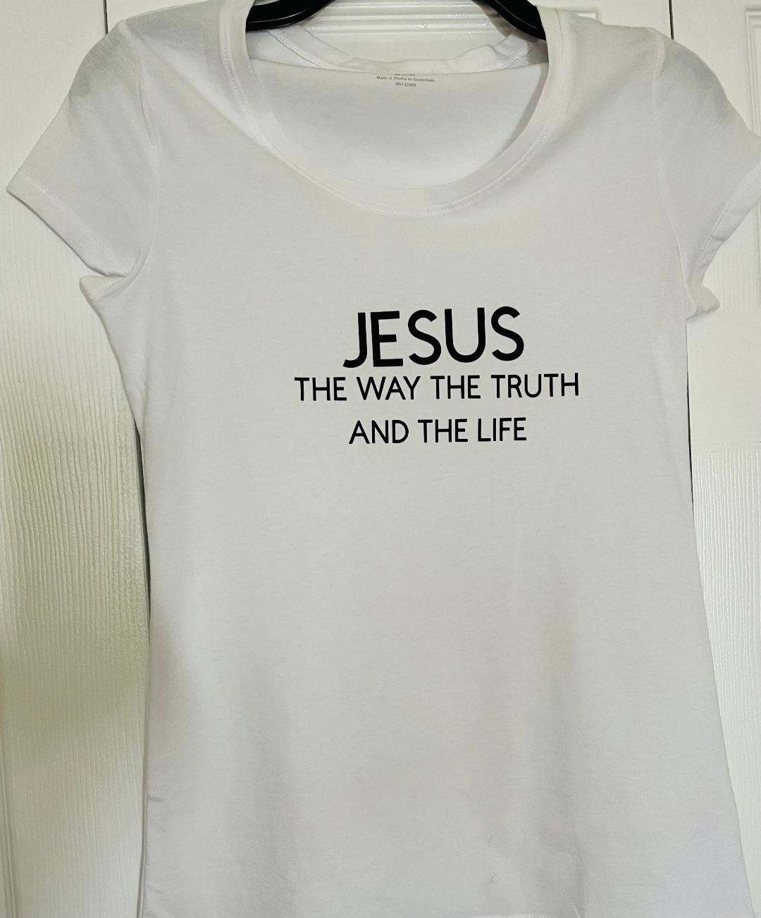 JESUS THE WAY THE TURE AND THE LIFE PRINTED IN BLACK
