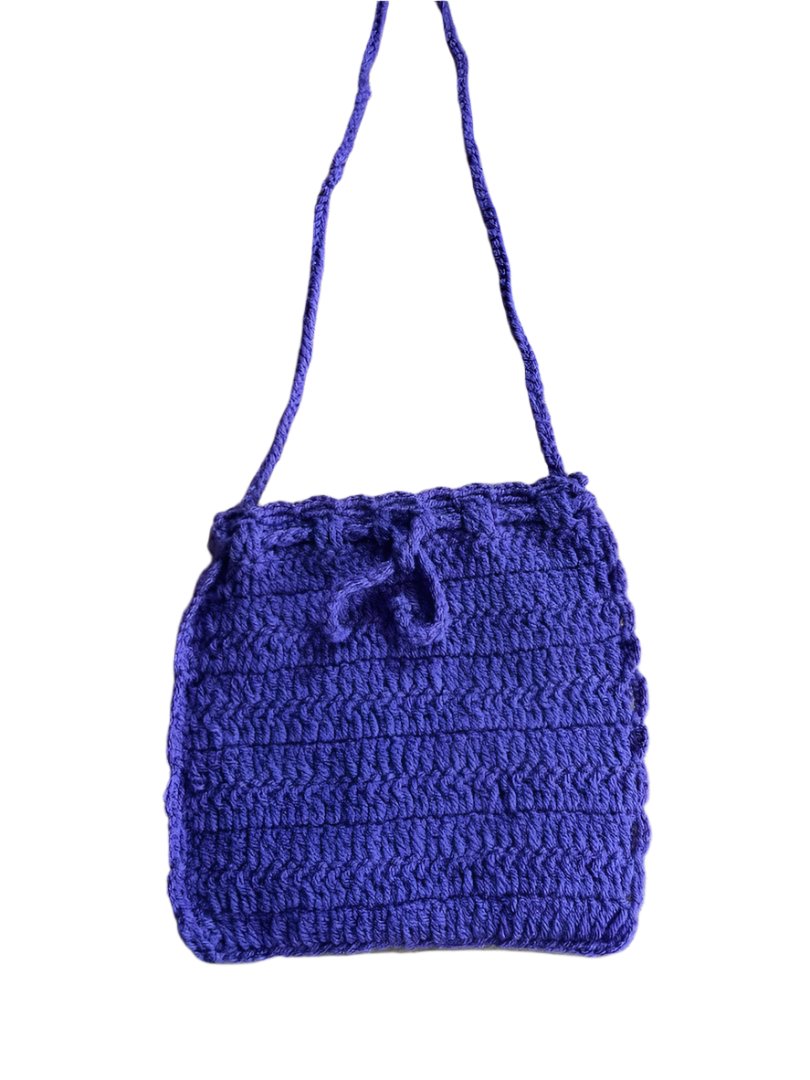 Crochet Crossbody  Bag Small Lavender