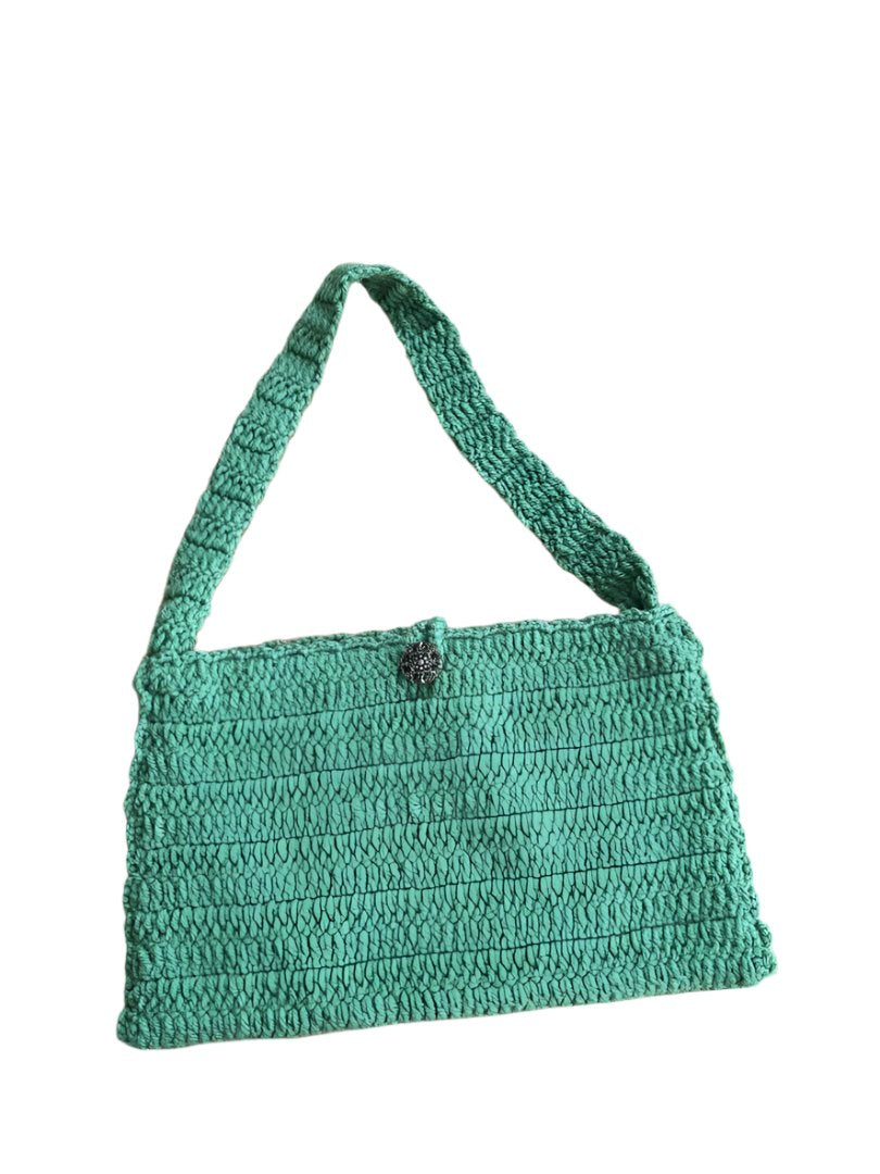 Crochet Hand Bag Green