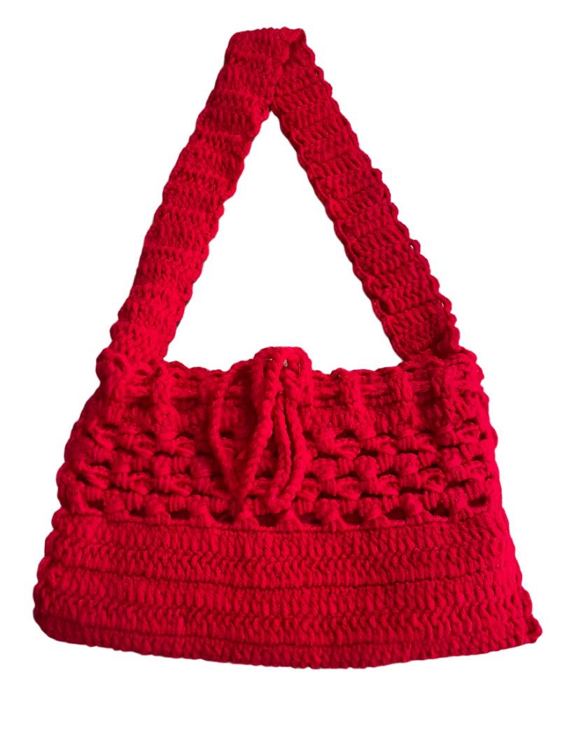 Crochet Hand Bag Red