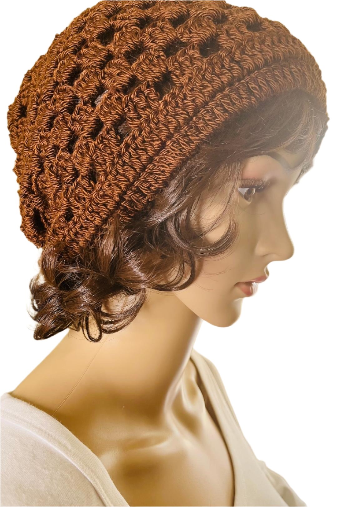 HAT AND BEANIES BROWN KNITTED