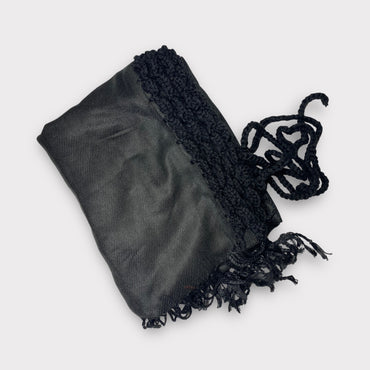 Black Crochet Long Top