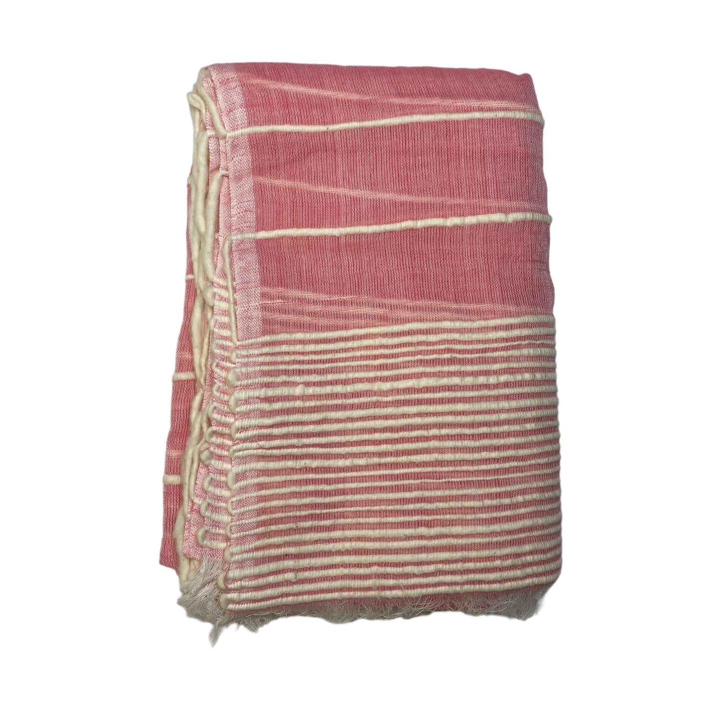 Pink and White Stripe Ethiopian Scarf