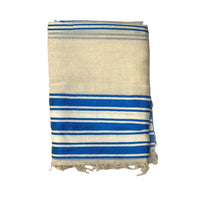 Ethiopian Scarf Blue and White