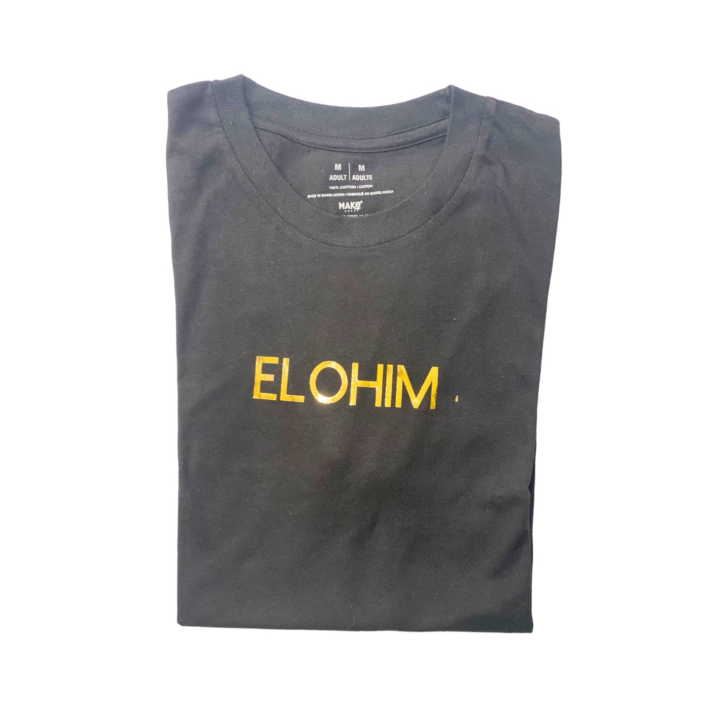 ELOHIM PRINTED IN GOLD