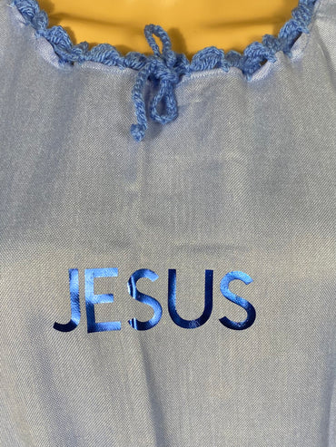 Jesus Printed in Blue - Turkish Top