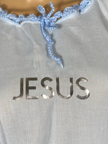 Jesus Printed in Silver - Top