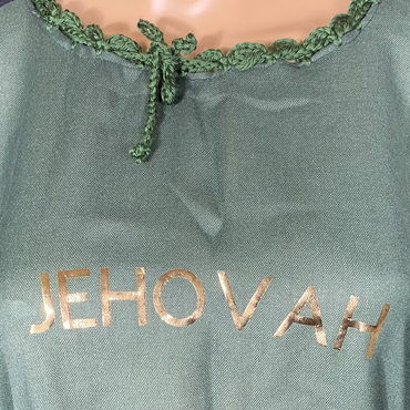 Jehova Printed In Gold -  Top
