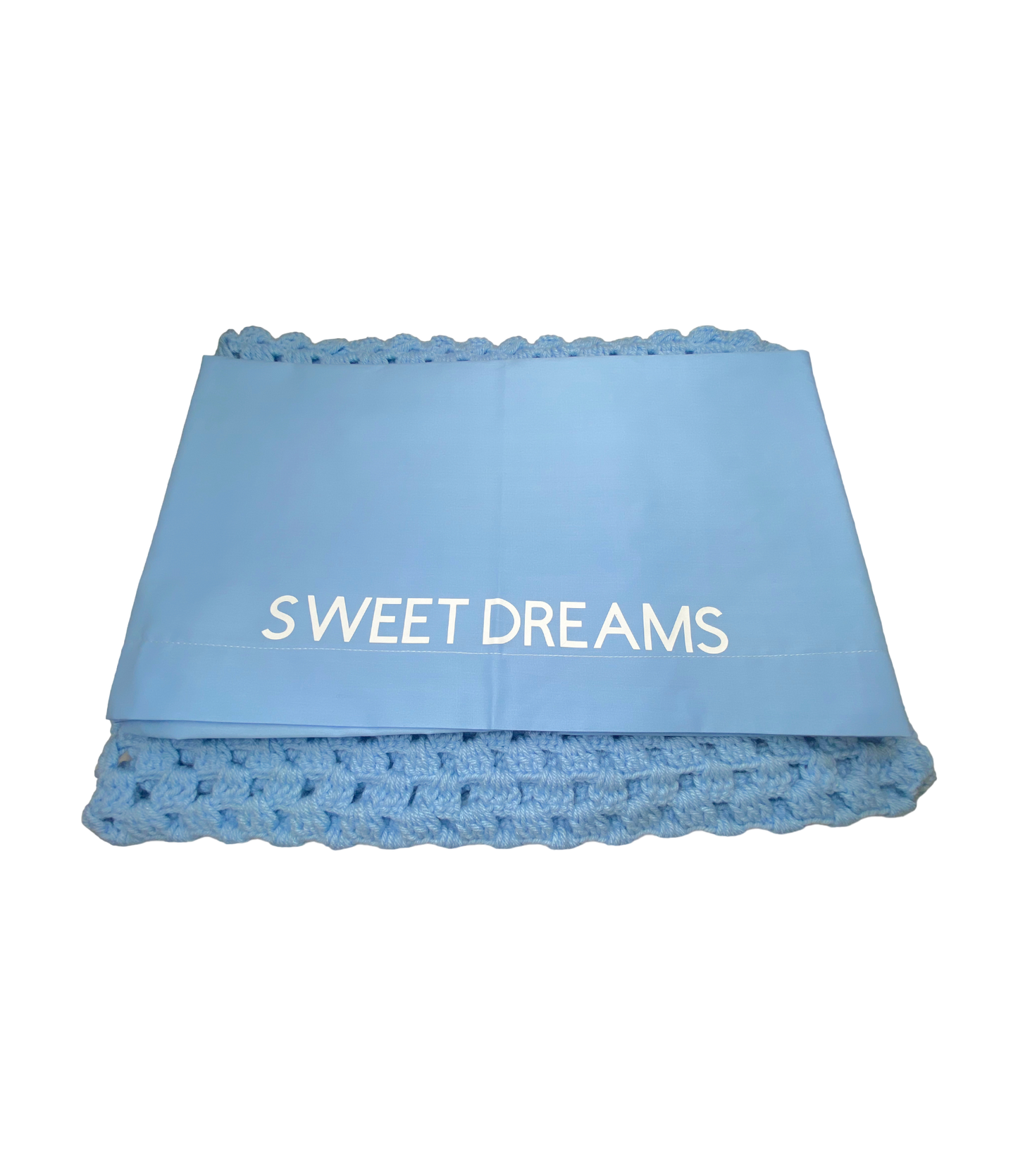 Carolina Blue Sweet Dreams Baby Blanket and Sheet