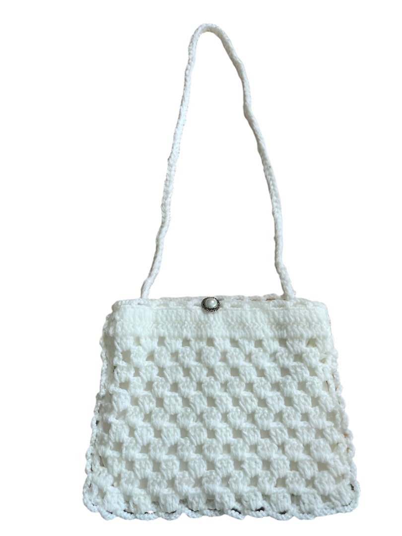 Crochet Crossbody  Bag White