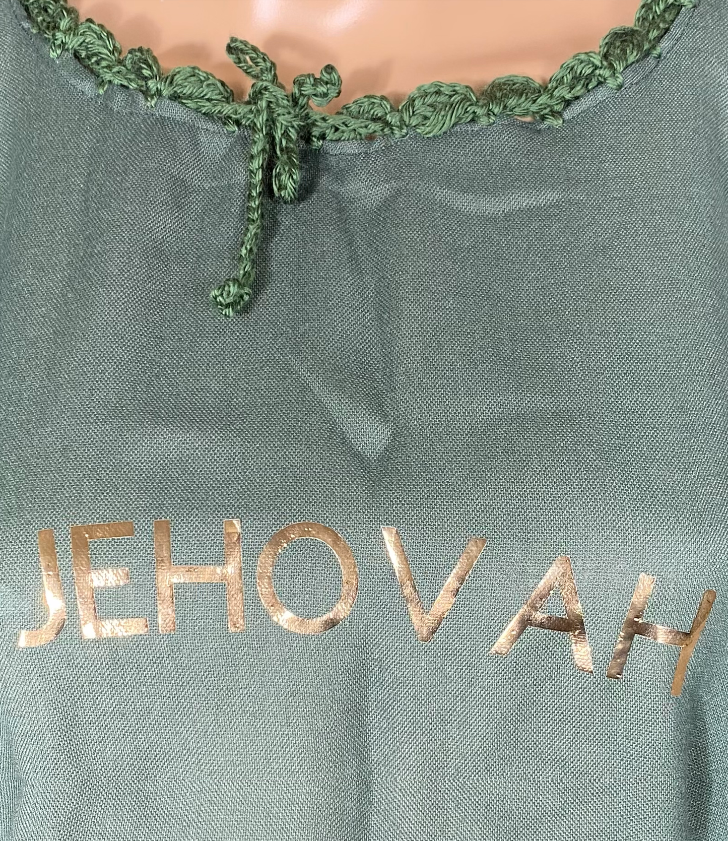 Jehovah  Printed In Gold Dress