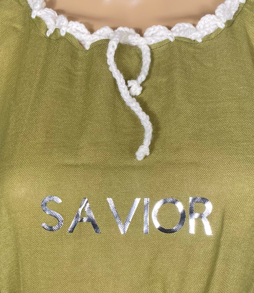 Savior Printed in Silver - Turkish Top