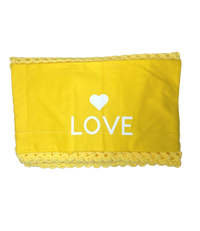 Yellow Love Baby Blanket and Sheet