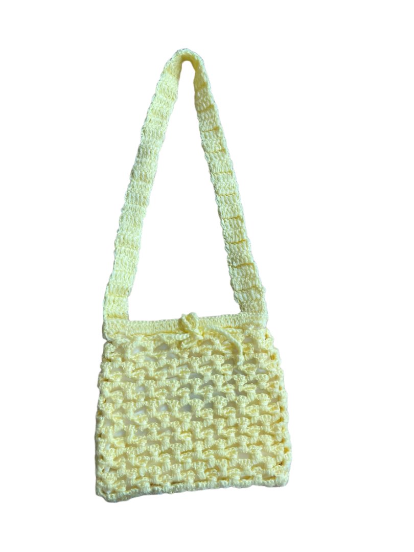Crochet  Bag Small Yellow Crossbody